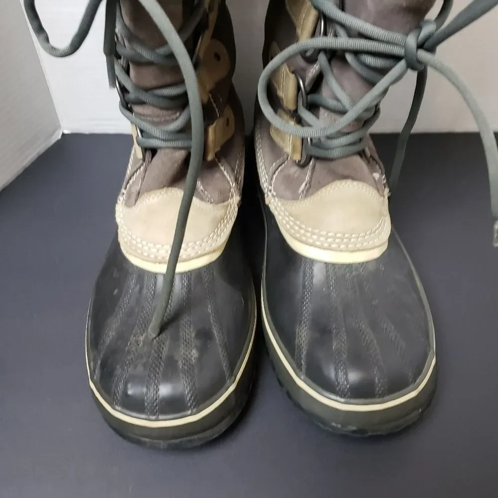 Sorel Brown and Tan Faux-Fur Winter Rain Boots - Picture 5 of 16